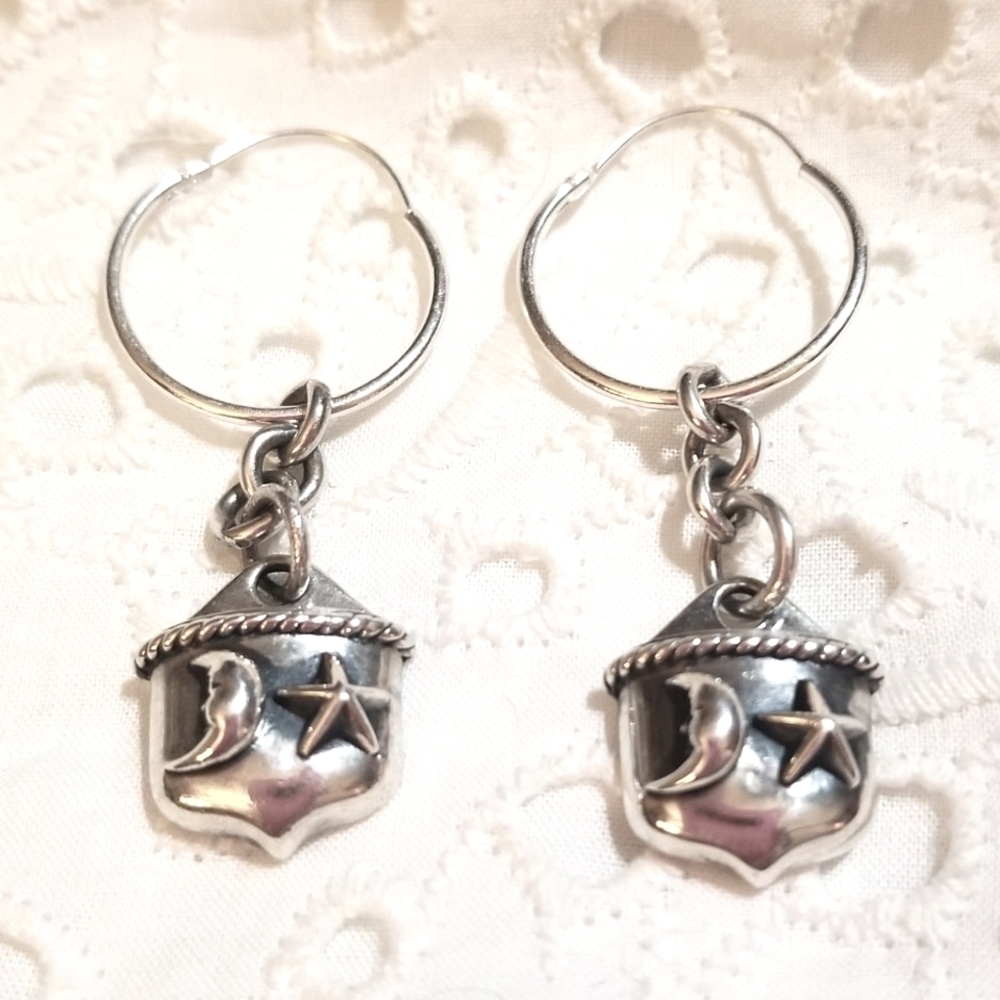 BARRY KIESELSTEIN-CORD Celestial Sterling Dangling Earrings NWOT